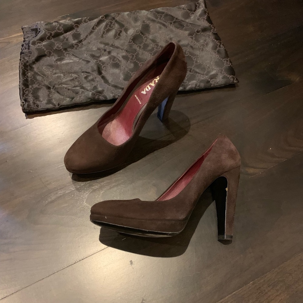 Suede Prada Heels